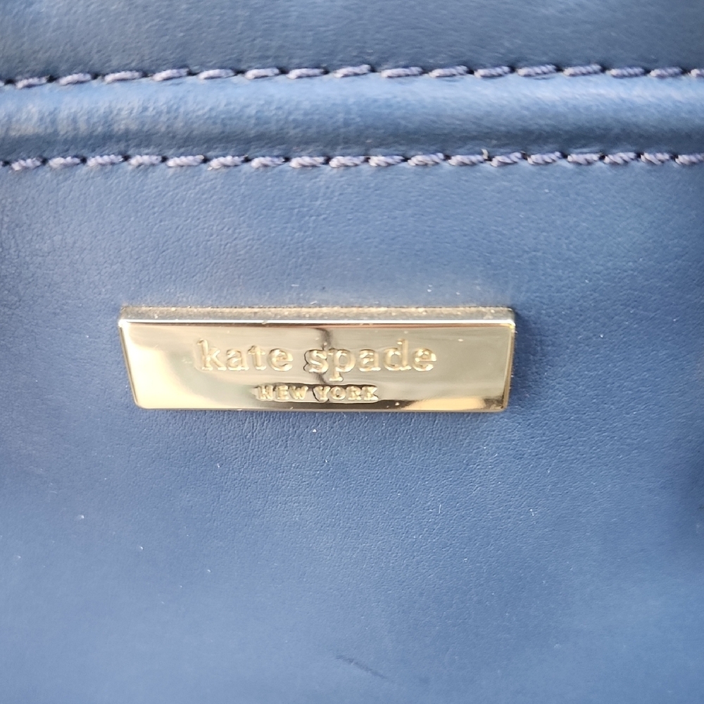 SOLD in bundle - EUC Kate Spade Hyacinth Blue Satchel Bag - Picture 2 of 10